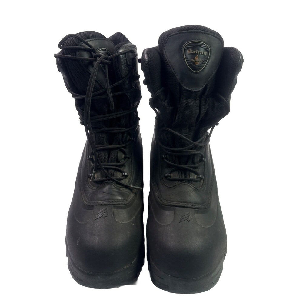 LaCrosse Boots9” Polar PFT Steel Toe Black Leather Waterproof Thinsulate Mens 8M